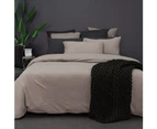 Jersey Quilt Cover Set Mocha [SIZE: Queen Bed]