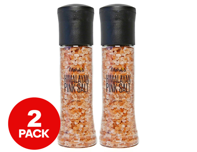 2 x Mehdi's Himalayan Pink Salt Grinder 365g