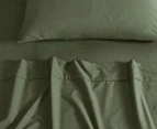 Gioia Casa Vintage Washed Cotton Sheet Set - Khaki Green