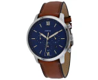 Fossil Neutra Chronograph FS5453 Blue Dial Brown Leather Mens Watch