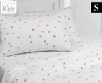 Jelly Bean Kids Bumble Printed Bed Sheet Set - White/Multi SB/DB