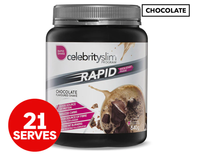 Celebrity Slim Rapid Shake Powder Chocolate 840g / 21 Serves
