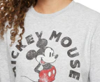 Logo Mania Women's Mickey Mouse Crew - Sport Grey