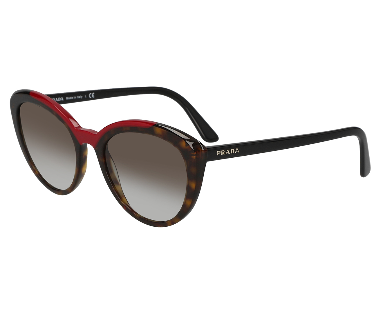 Prada Women's 3200A7 Cat Eye Sunglasses - Havana/Red | Catch.co.nz