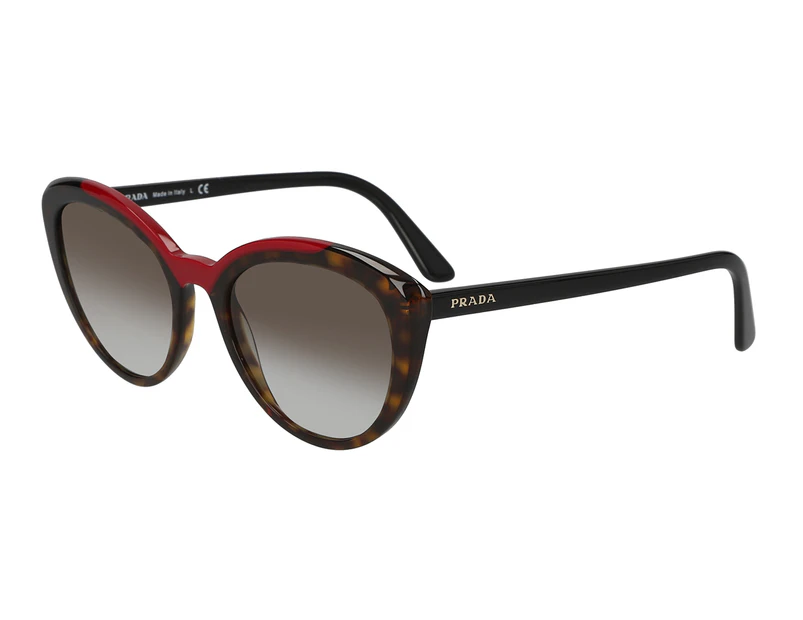 Prada Women's 3200A7 Cat Eye Sunglasses - Havana/Red
