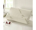 2PCS Memory Foam Pillow Neck Bamboo Fabric Fibre Cover Contour 50 x 30cm