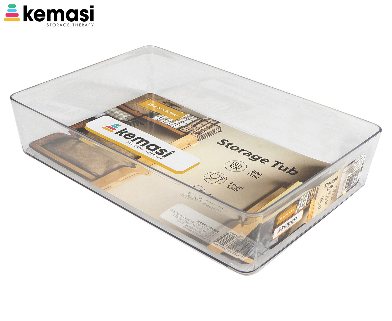 Plastic storage box large size:30x20x6.3cm