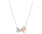 Swarovski® Lifelong Bow Pendant Necklace - Rose Gold/Silver