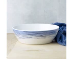 Noritake 26cm Hanabi Round Serving Bowl - White/Indigo