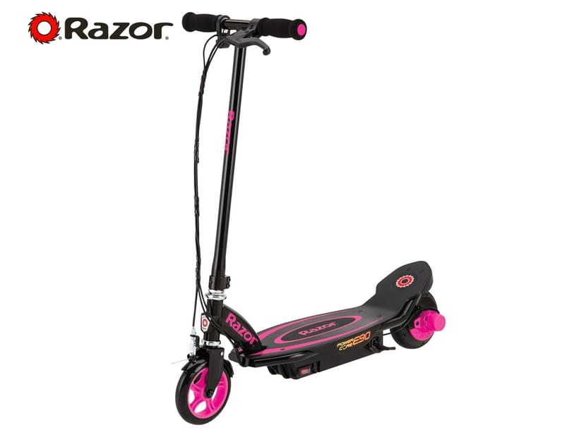 catch.com.au | Razor PowerCore E90 Electric Scooter - Black/Pink
