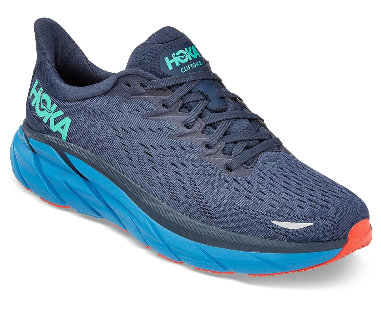 Hoka One One Men's Clifton 8 Running Shoes - Outer Space/Vallarta