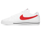 Nike Men's Court Legacy Leather Sneakers - White/University Red/Black