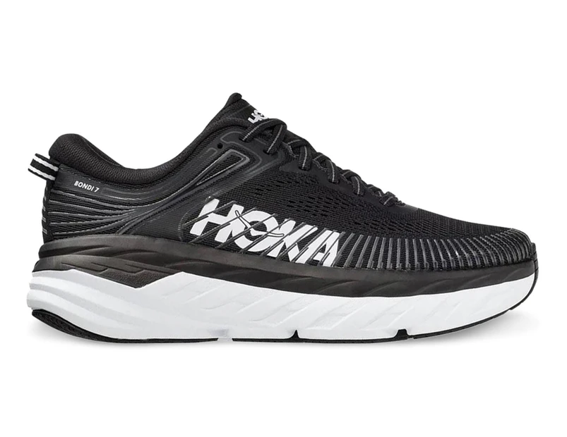 Hoka One One Women's Bondi 7 Running Shoes - Black/White