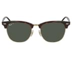 Ray-Ban RB3016F (Asian Fit) Clubmaster Polarised Sunglasses - Tortoise/Green Classic 2