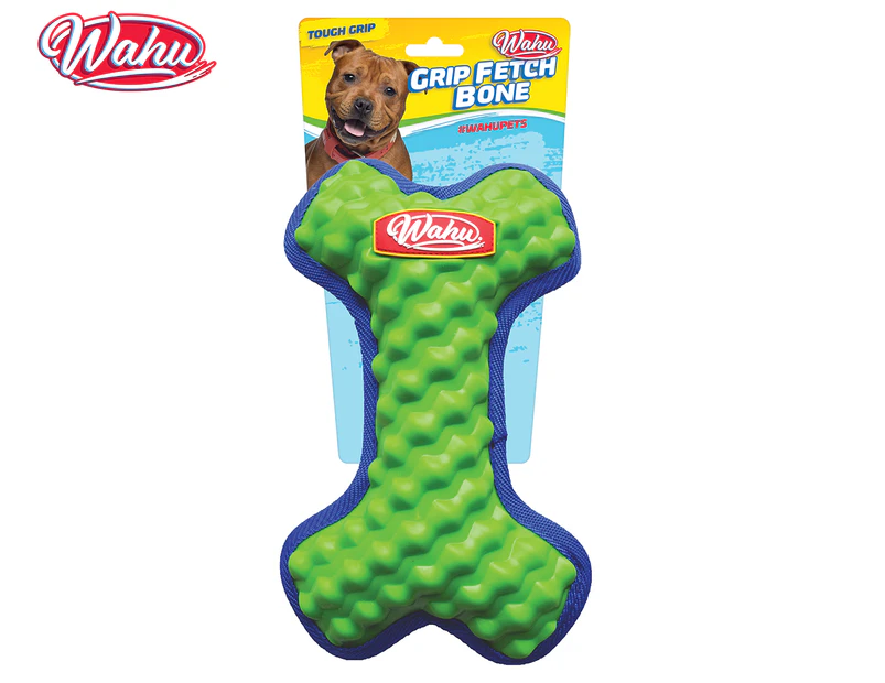 Wahu Pet Tough Grip Bone Dog Toy - Blue/Green