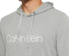 Calvin Klein Men's Long Sleeve Hoodie - Wolf Grey Heather/White