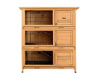 i.Pet Rabbit Hutch 91.5cm x 46cm x 116.5cm Chicken Coop Large House Cage Run Wooden Bunny Outdoor