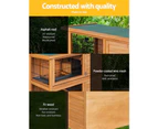 i.Pet Rabbit Hutch 91.5cm x 46cm x 116.5cm Chicken Coop Large House Cage Run Wooden Bunny Outdoor