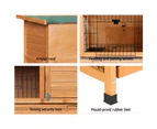 i.Pet Rabbit Hutch 91.5cm x 46cm x 116.5cm Chicken Coop Large House Cage Run Wooden Bunny Outdoor