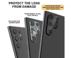 [2 Pack] MEZON Premium Full Coverage Camera Lens Tempered Glass for Samsung Galaxy S22 Ultra 5G – New Version, Black (S22 Ultra, Lens HD)