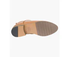 Florsheim Mel Women's Plain Toe Zip Boot Shoes - COGNAC