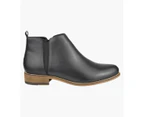 Florsheim Mel Women's Plain Toe Zip Boot Shoes - BLACK