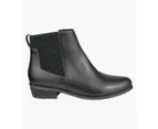 Florsheim Lesley Women's Plain Toe Ankle Boot Shoes - BLACK