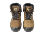 Grafters Mens Super Wide EEEE Fitting Safety Boots (Dark Brown) - DF1320