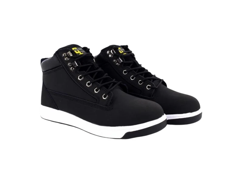 Grafters Mens Toe Capped Safety Trainer Boots (Black) - DF1547