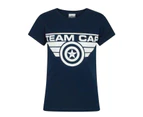 Captain America Civil War Girls Team Cap T-Shirt (Blue) - NS6437