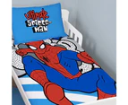 Ultimate Spider-Man Spiderman Hang Reversible Single Duvet and Pillowcase Set (Blue) - SG14170