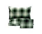3 Pce Easy Care Polyester Cotton Checkered Forest Quilt Cover Set King