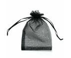 Black Colour Organza Bags 4pcs Pack 7x9cm for Gift Jewellery Candy bag Drawstring Ribbon