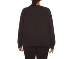 Nike Sportswear Women's Essential Fleece Crew Plus Size Sweatshirt - Black