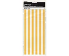Cellophane Loot Bags Decorative Stripes Yellow 20 Pack Birthday Party Supplies