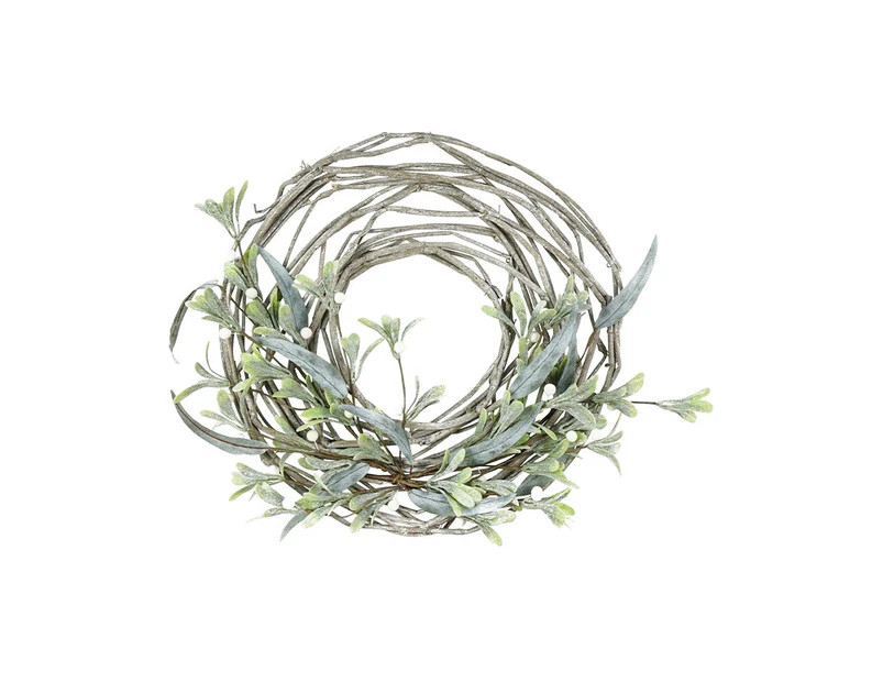 Glitter Mistletoe Wreath 50cm