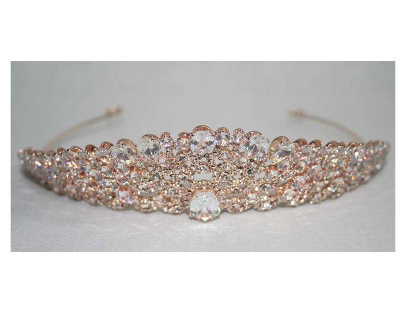 Hairpiece | Crystal Crown, Rose Gold
