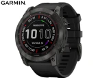 Garmin fenix 7X Sapphire Solar M/sport GPS Watch Carb/Grey DLC Titanium Blk Band - Carbon
