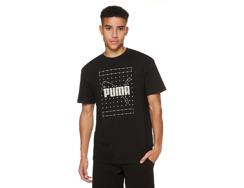 Puma Men's Reflective Graphic Tee / T-Shirt / Tshirt - Puma Black