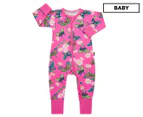 Bonds Baby Girls' Zip Wondersuit - Flutter On By Pink