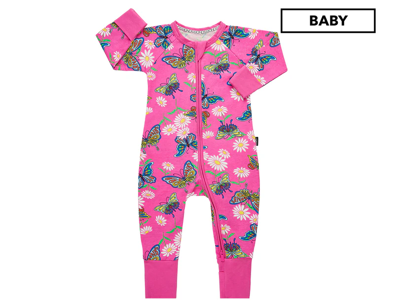 Bonds Baby Girls' Zip Wondersuit - Flutter On By Pink