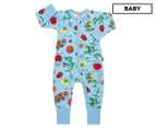 Bonds Baby Zip Wondersuit - De-Vine Tomatoes Blue