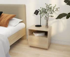 Lifely Nook Japandi Style Bedside Table in Oak