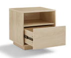 Lifely Nook Japandi Style Bedside Table in Oak