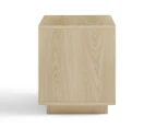 Lifely Nook Japandi Style Bedside Table in Oak