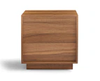 Lifely Nook Japandi Style Bedside Table in Walnut