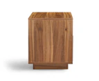 Lifely Nook Japandi Style Bedside Table in Walnut