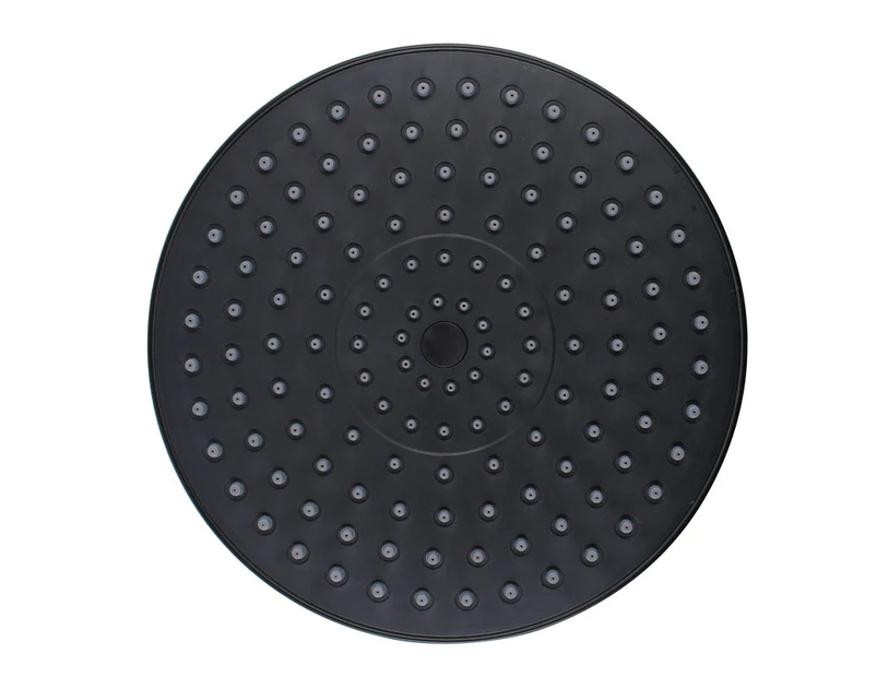 200mm 8 inch Shower Head Round Black ABS Rainfall Showerheads WELS