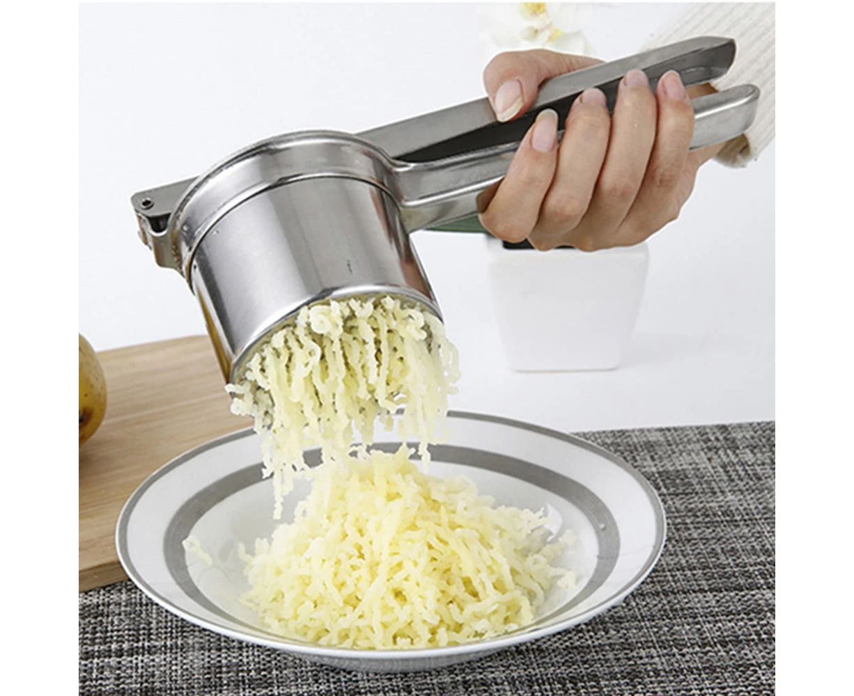 Stainless Steel Cheese, Potato Ricer, Masher, Presser With 3 Discs