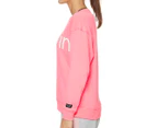 Calvin Klein Performance Women's Large Logo Crewneck Sweater - Neon Calypso